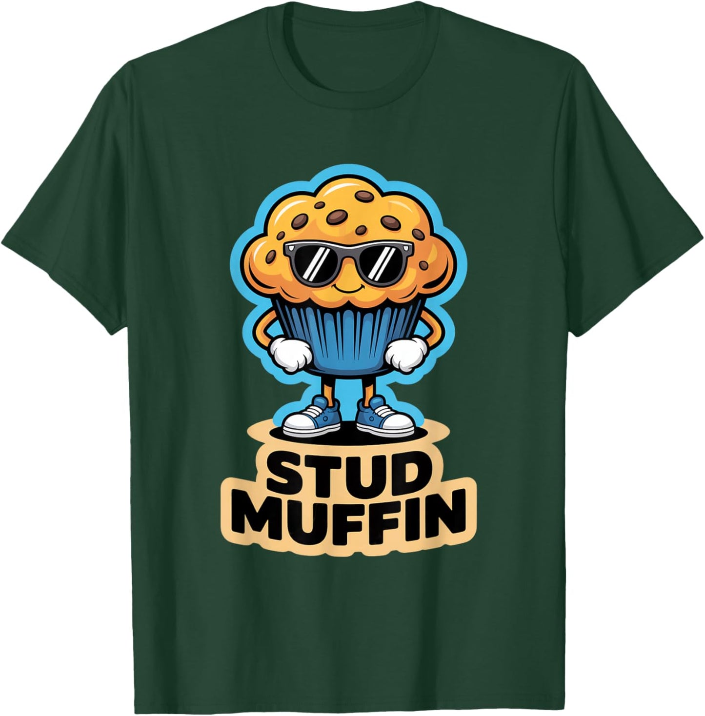 Stud Muffin Funny Kawaii Muffin T-Shirt - T-Shirt | Forest