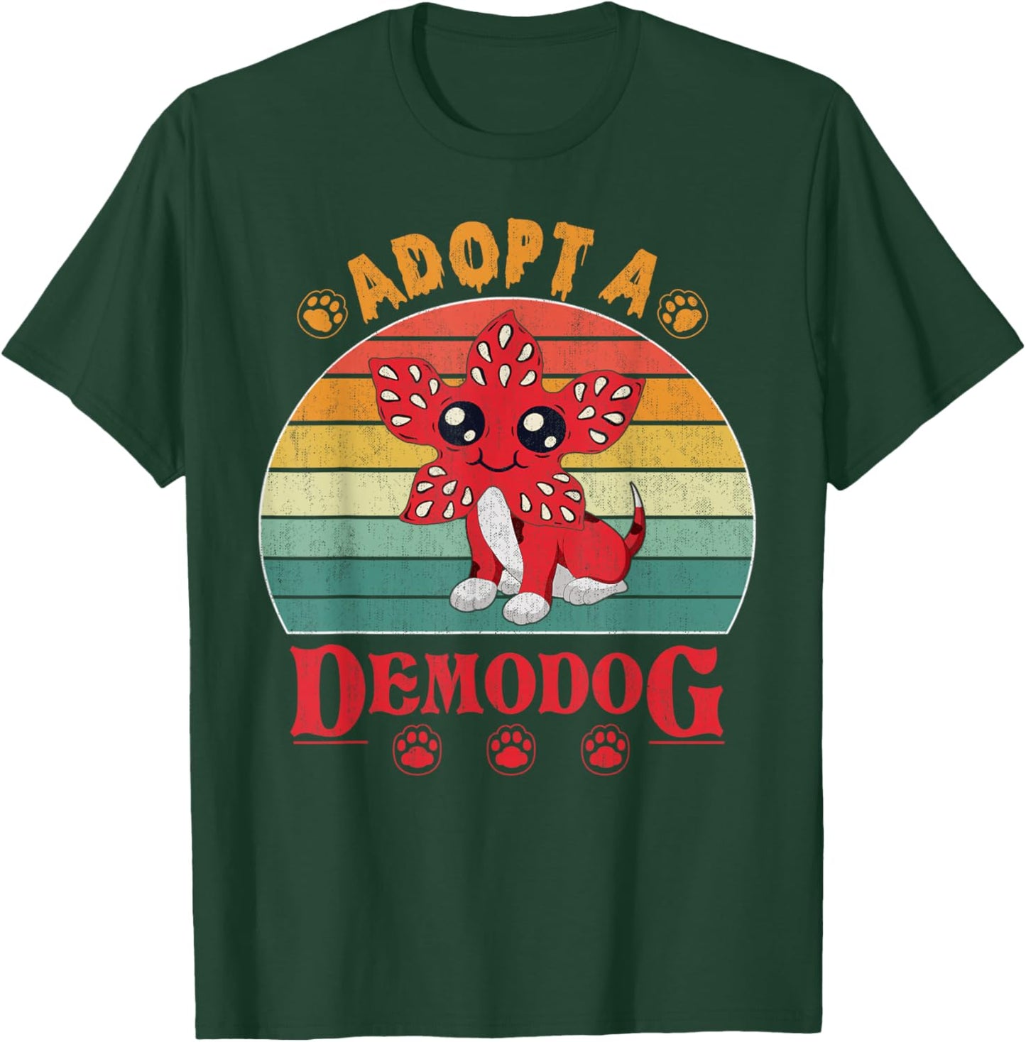 Adopt a demodog Funny Dog Lovers Women Kids T-Shirt - T-Shirt | Forest