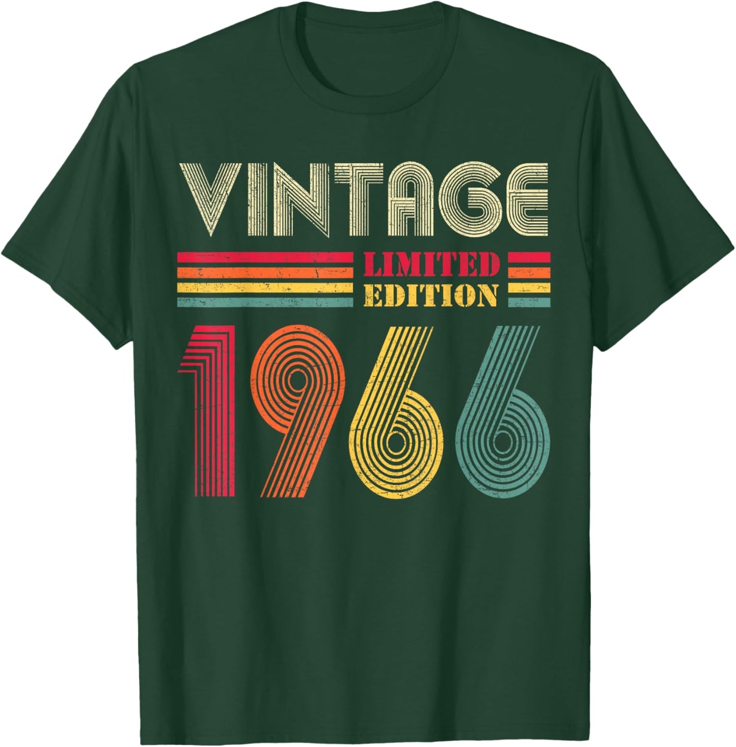 Vintage 1966 60th Birthday Gift Men Women 60 Years Old T-Shirt - T-Shirt | Forest