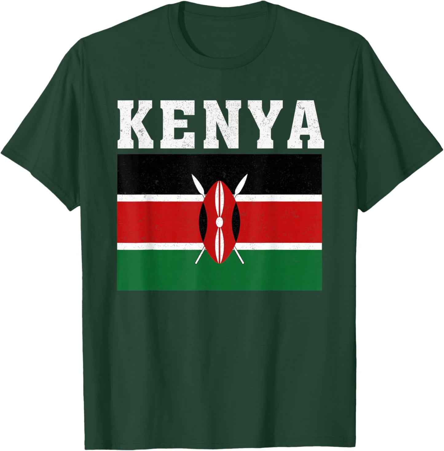 Kenya Flag Patriotic National Roots Souvenir T-Shirt - T-Shirt | Forest