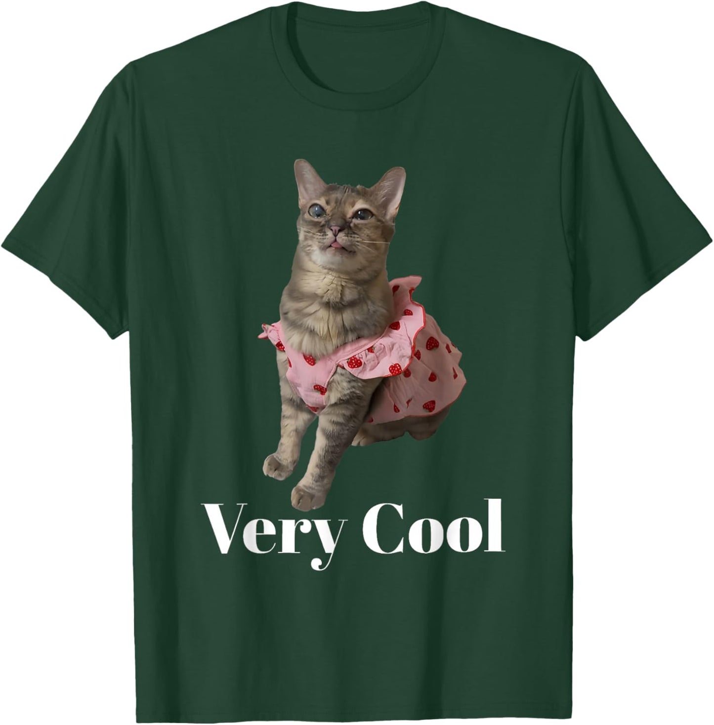 Gumbus Very Cool Strawberry Funny Brainrot Cat Dank Meme T-Shirt - T-Shirt | Forest