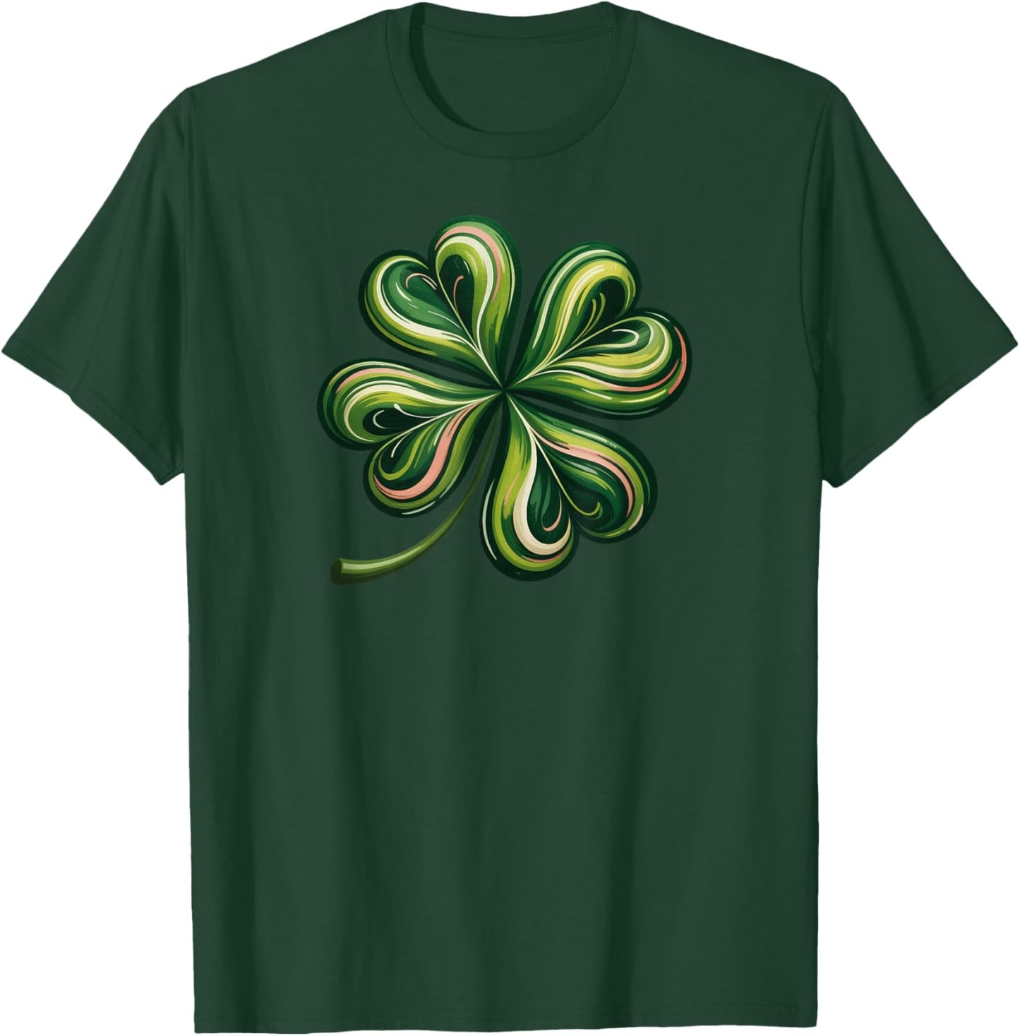Lucky Shamrock Four Leaf Clover St. Patricks Day T-Shirt - T-Shirt | Forest