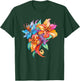 Colorful Dragon with Bright Fantasy Flowers T-Shirt - T-Shirt | Forest