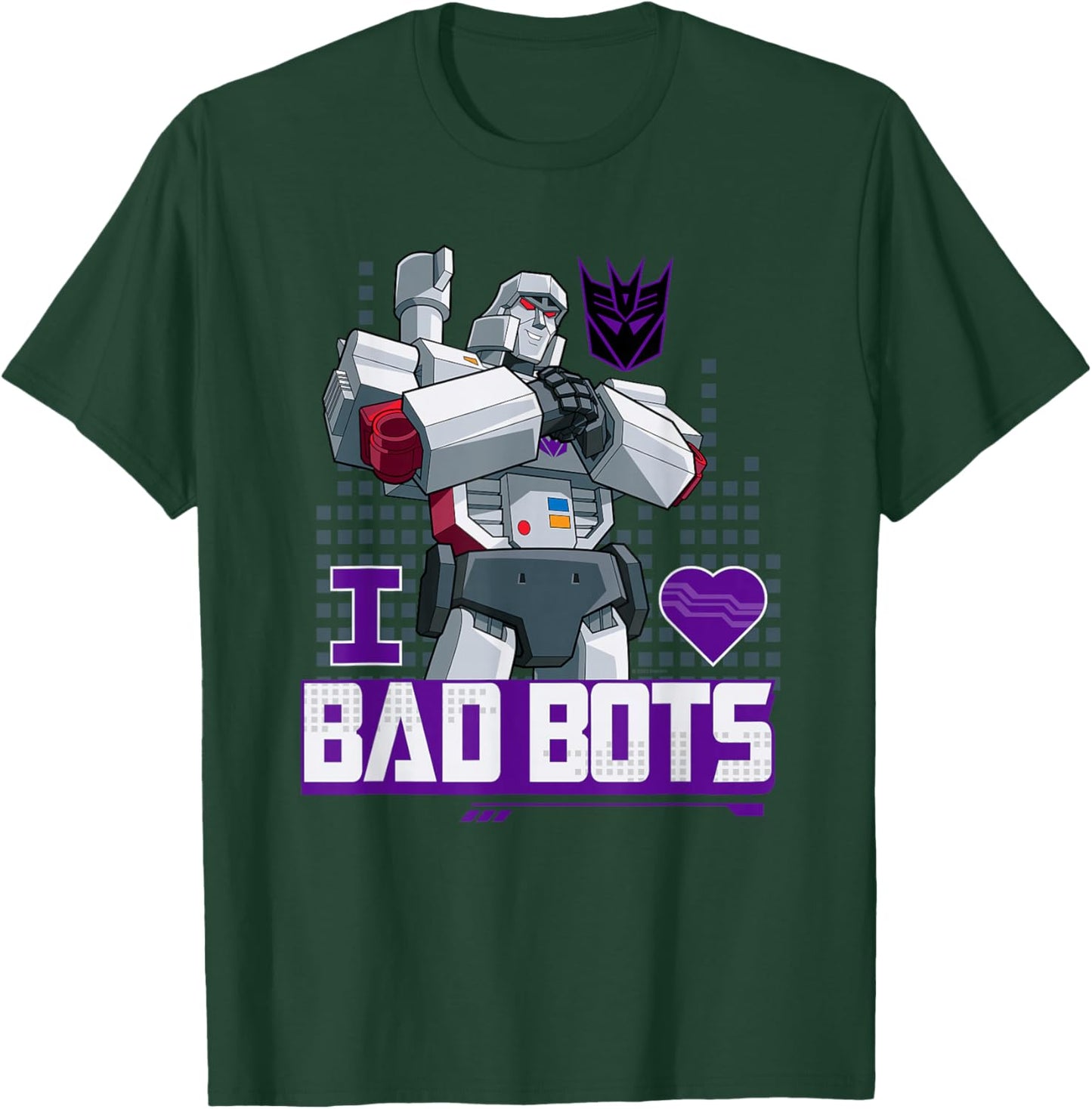 Transformers Valentine's Day Megatron I Love Bad Bots T-Shirt - T-Shirt | Forest