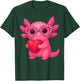 Valentine Cute Pink Axolotl Lovers Heart Girl Women Kid T-Shirt - T-Shirt | Forest