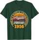 70th Birthday Gift Awesome Since February 1956 70 Years Old T-Shirt - T-Shirt | Forest