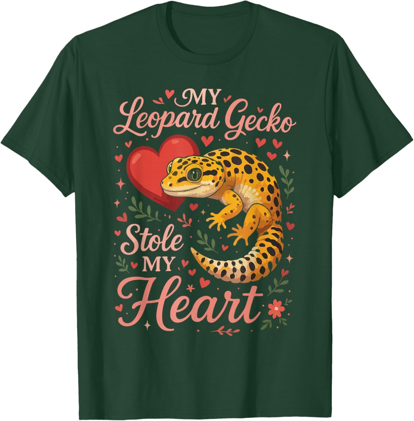 Leopard Gecko Valentines Day My Leopard Gecko Stole My Heart T-Shirt - T-Shirt | Forest