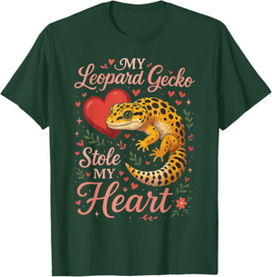 Leopard Gecko Valentines Day My Leopard Gecko Stole My Heart T-Shirt - T-Shirt | Forest