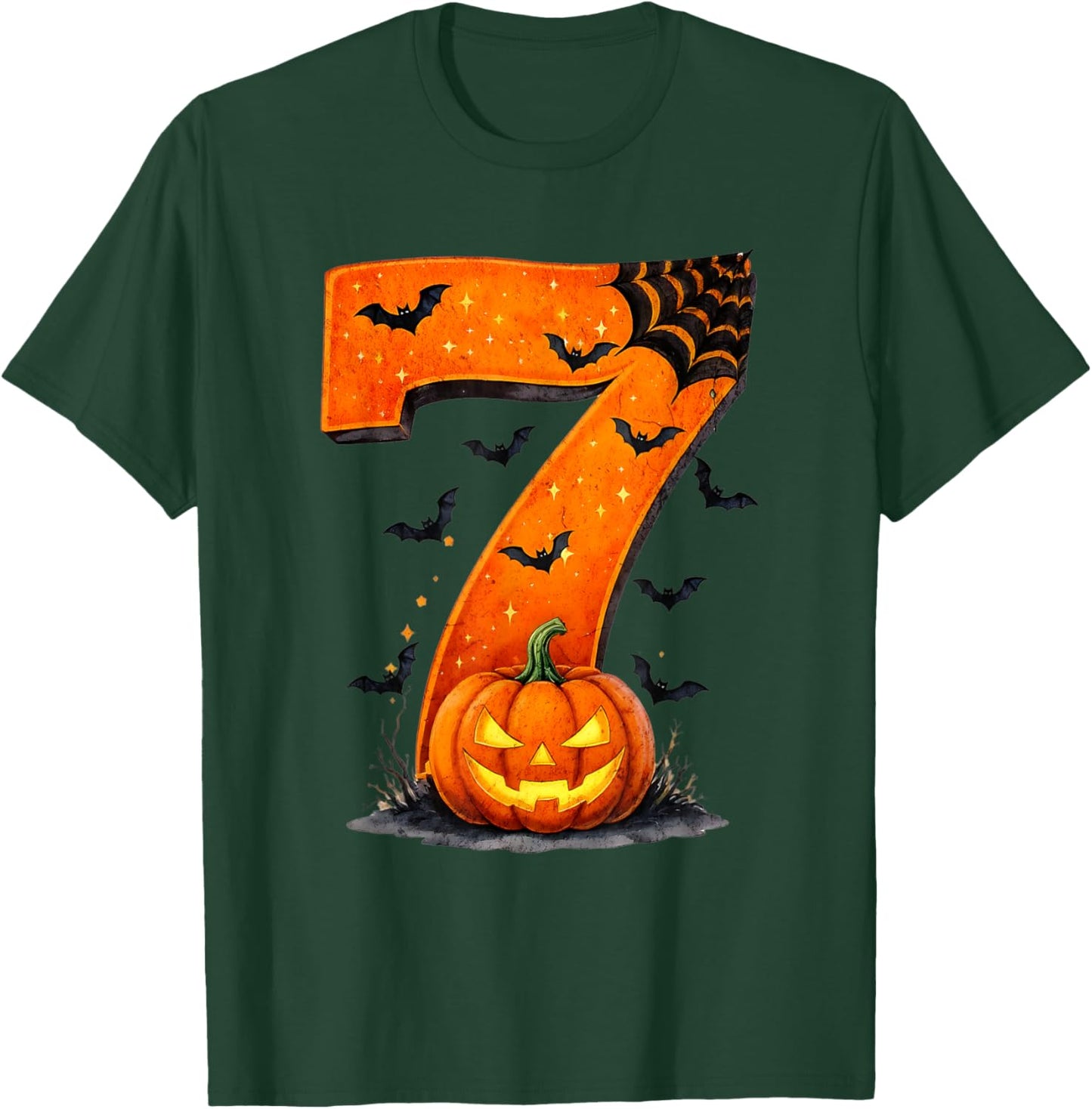 Fun Six Seven 6 7 Meme Design Couples Halloween T-Shirt - T-Shirt | Forest
