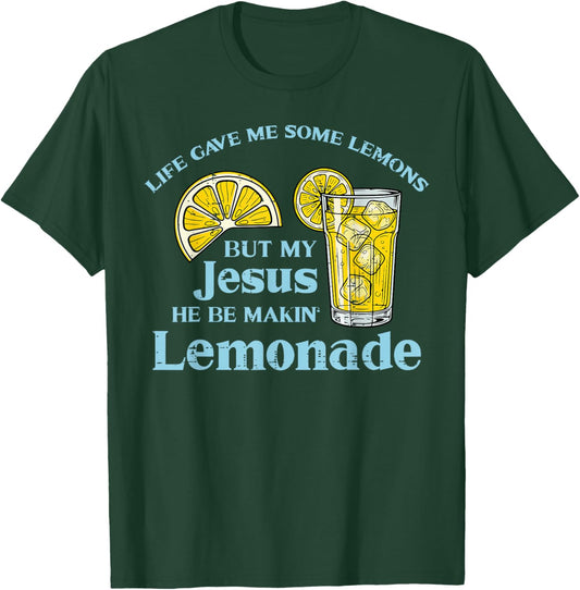 Life Gave Lemon Jesus Made Lemonade Christian Men Women Kids T-Shirt - T-Shirt | Forest
