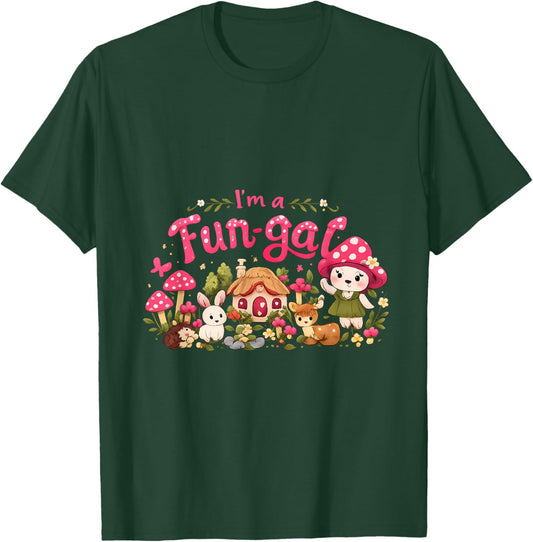 Im a Fun-gal Cottagecore Mushroom Nature Graphic T-Shirt - T-Shirt | Forest