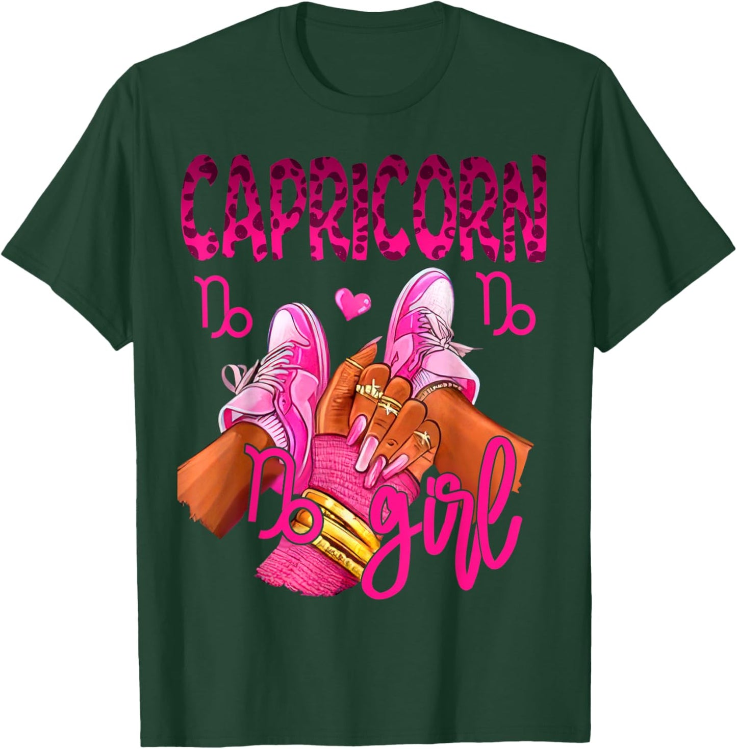 Capricorn Zodiac Sign Birthday Queens Horoscope Girls Women T-Shirt - T-Shirt | Forest