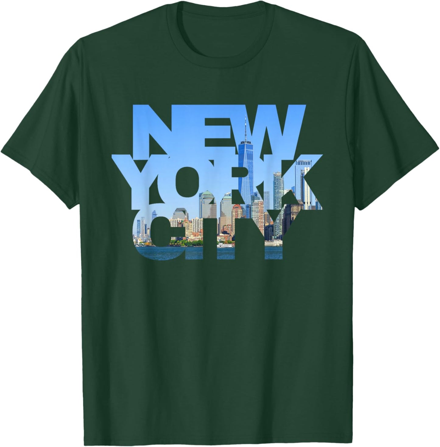 NEW YORK City Daytime Skyline Photograph T-Shirt - T-Shirt | Forest