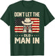 Retro Don't Let The Old Man in Cowboy US Flag Women T-Shirt - T-Shirt | Forest