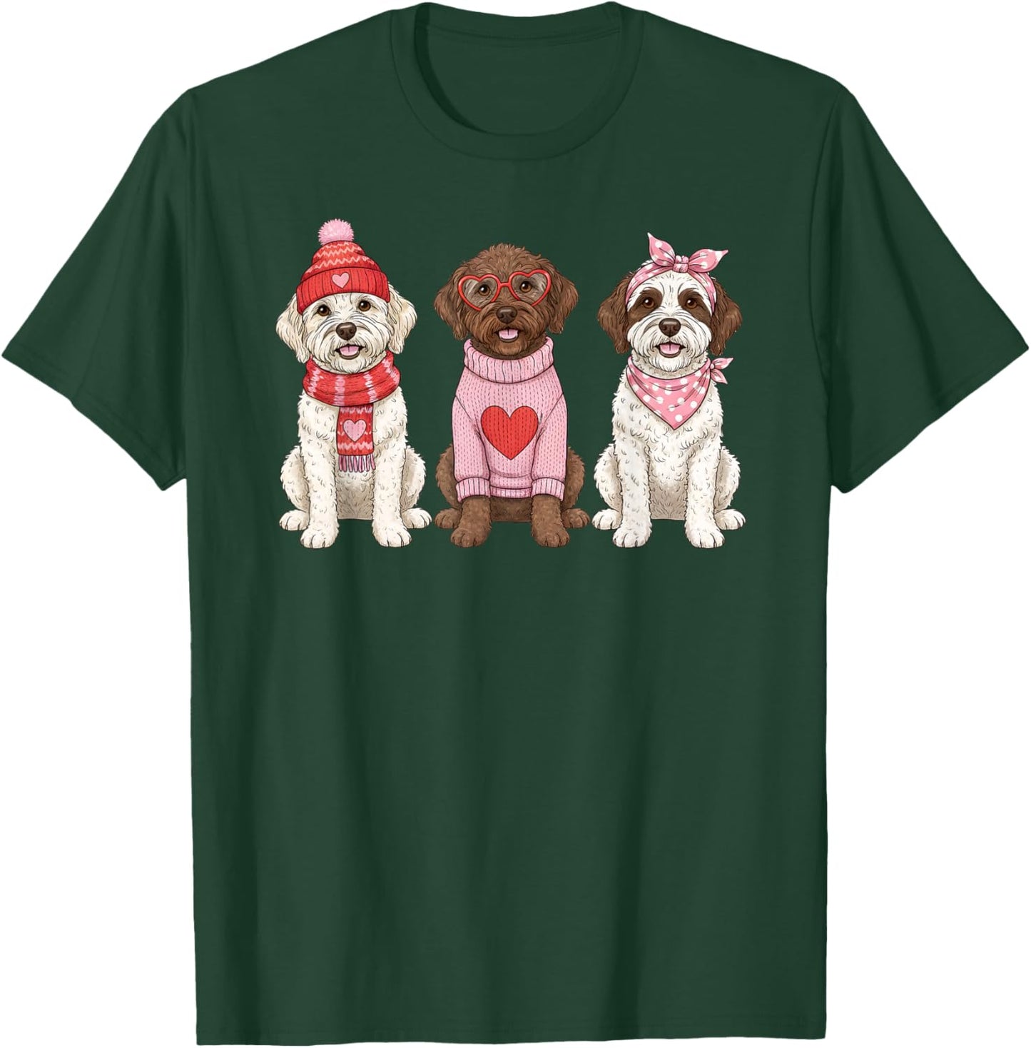 Cute Lagotto Romagnolo Valentine Dog T-Shirt - T-Shirt | Forest