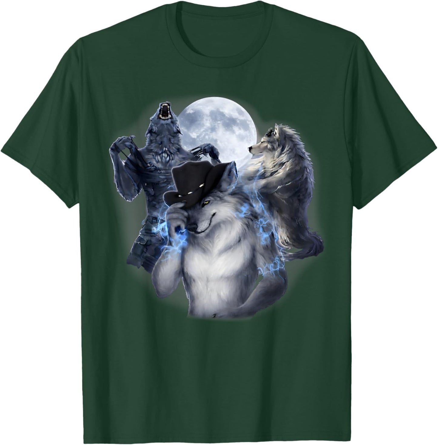 Funny Meme Unhinged Brainrot Cringe Alpha Wolf Gifts T-Shirt - T-Shirt | Forest