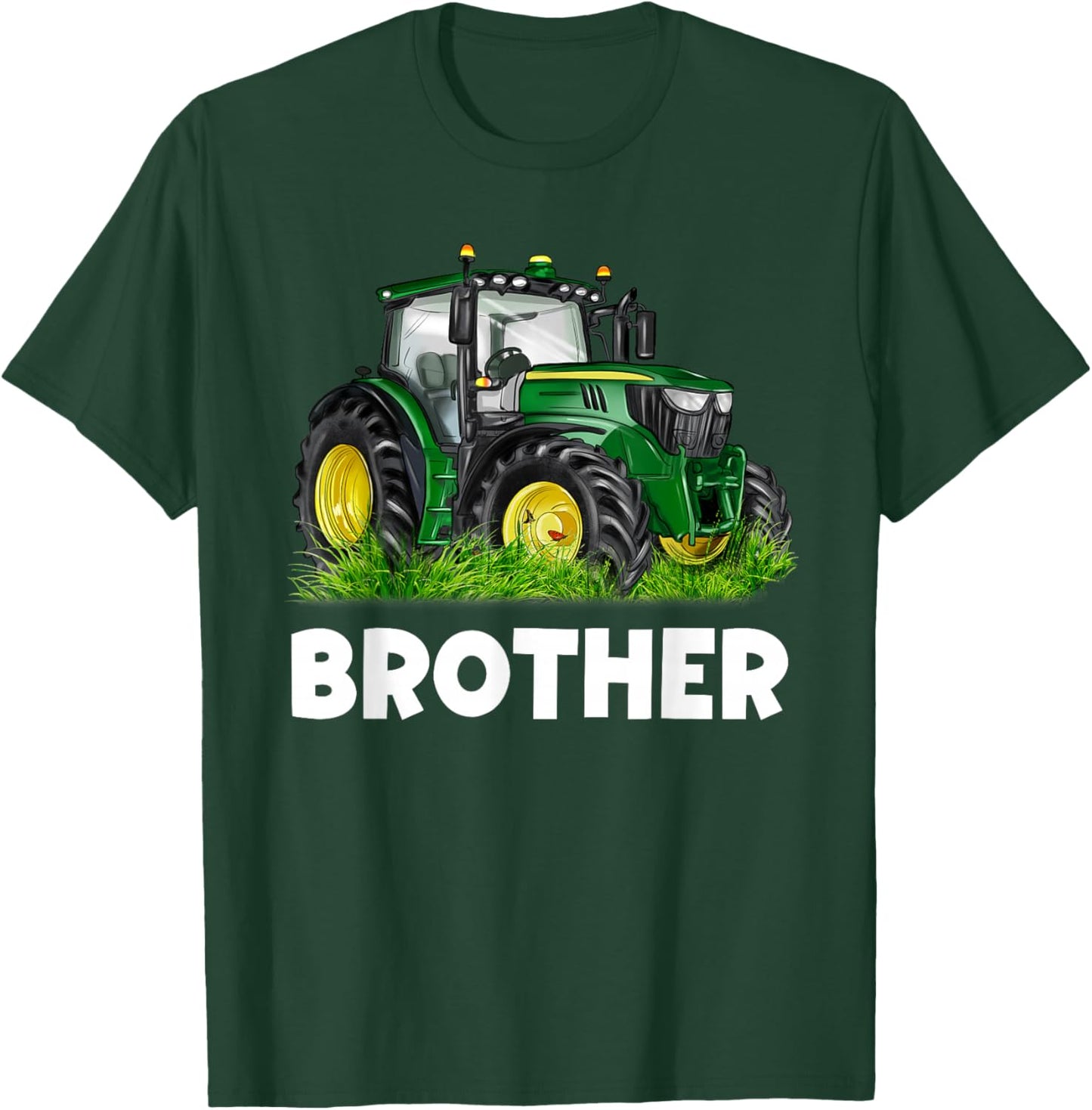 Brother It's My Birthday Tractor Family Group Matching T-Shirt - T-Shirt | Forest