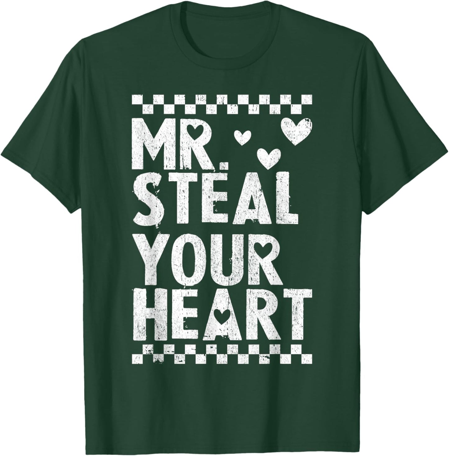 Mr Steal Your Heart for Boys Toddlers Valentine's Day Kids T-Shirt - T-Shirt | Forest