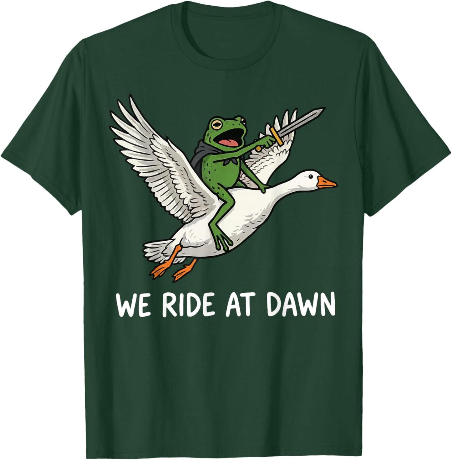 We Ride at Dawn Frog T-Shirt - T-Shirt | Forest