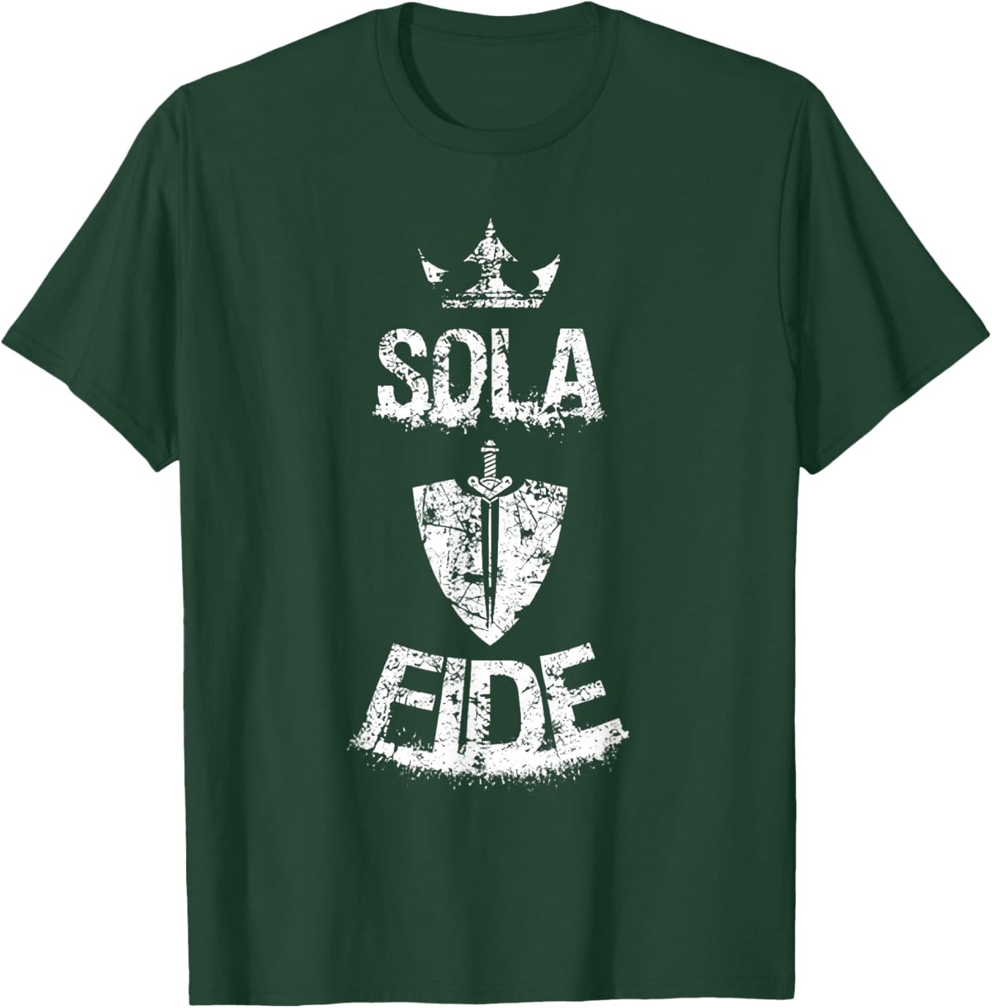 Sola Fide Reformation Christian Faith Design T-Shirt - T-Shirt | Forest