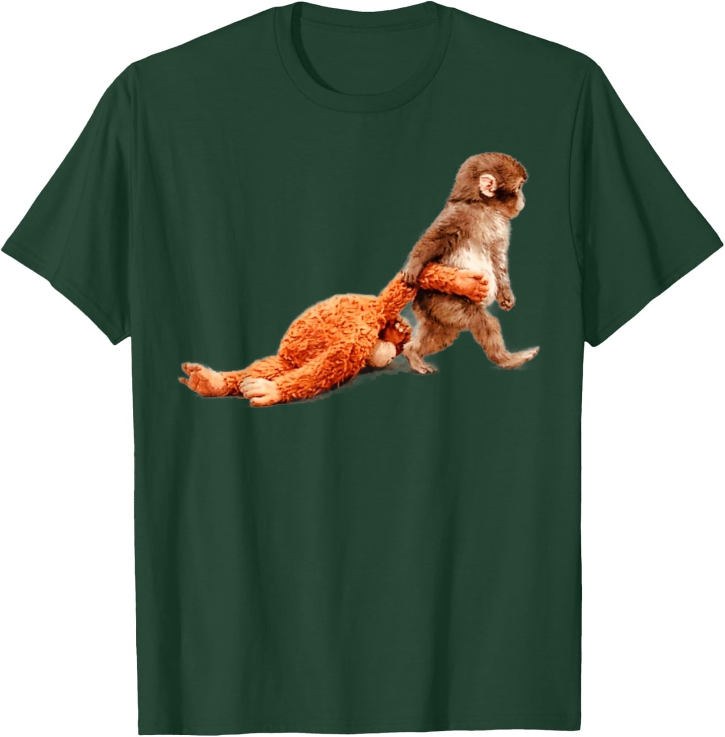 Monkey Punch with Stuffed Clothes for Animal Lovers T-Shirt - T-Shirt | Forest