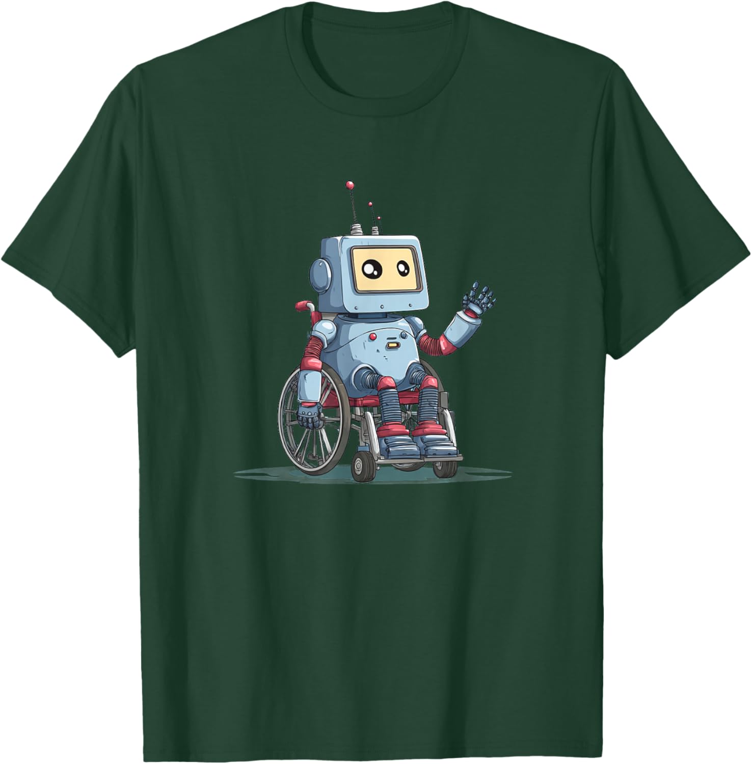 Cool Robot Wheelchair for Robotic Lovers T-Shirt - T-Shirt | Forest