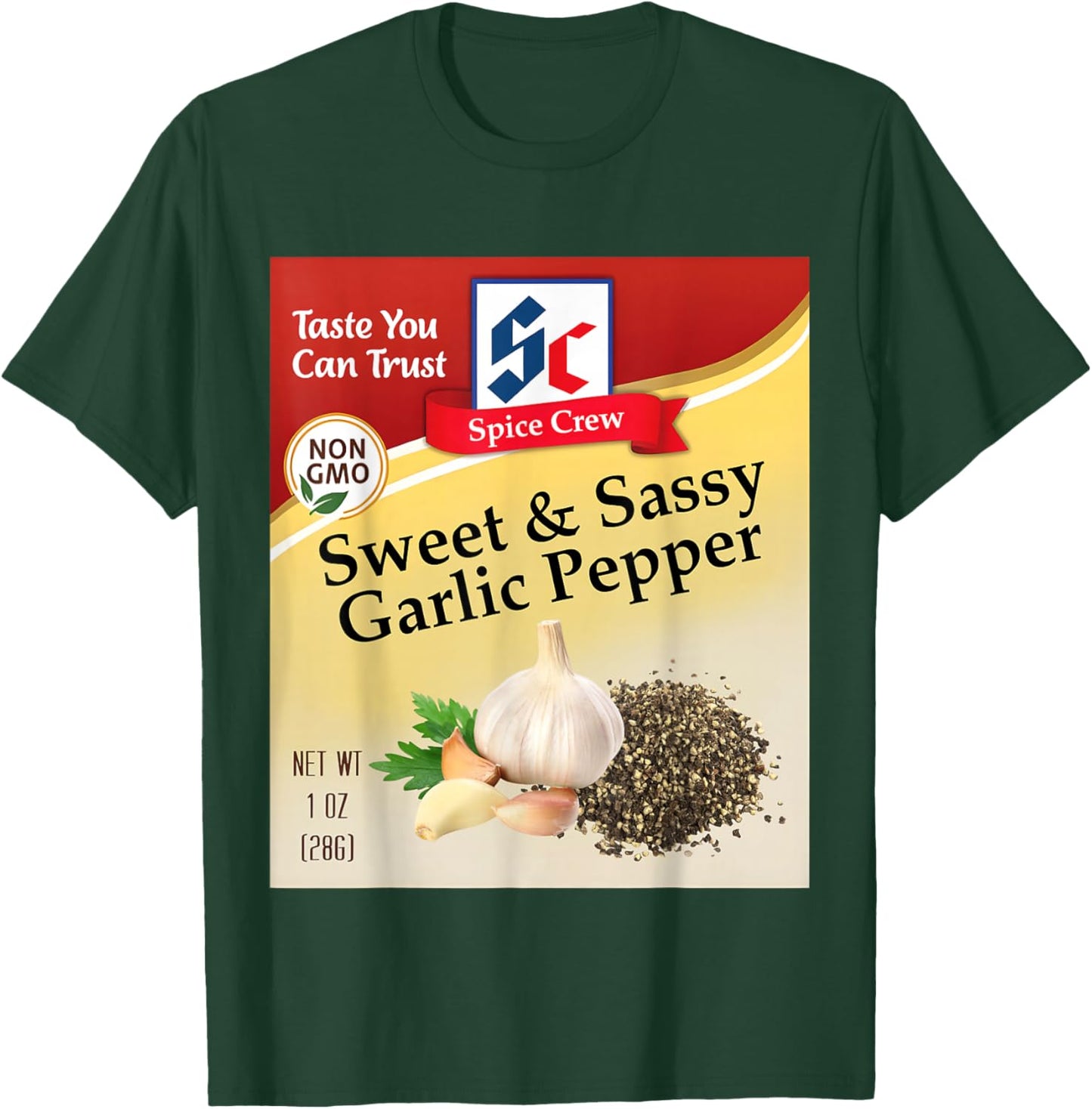 Sweet & Sassy Garlic Pepper Condiment Spice Group Matching T-Shirt - T-Shirt | Forest