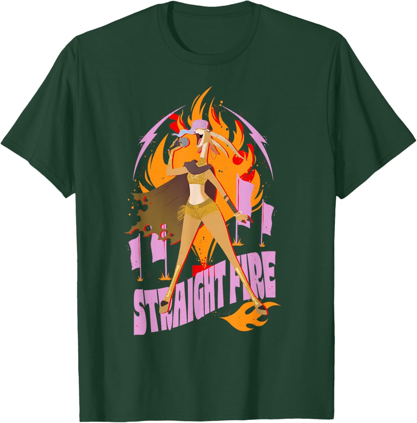 Disney Zootopia 2 Gazelle Straight Fire Music Concert T-Shirt - T-Shirt | Forest