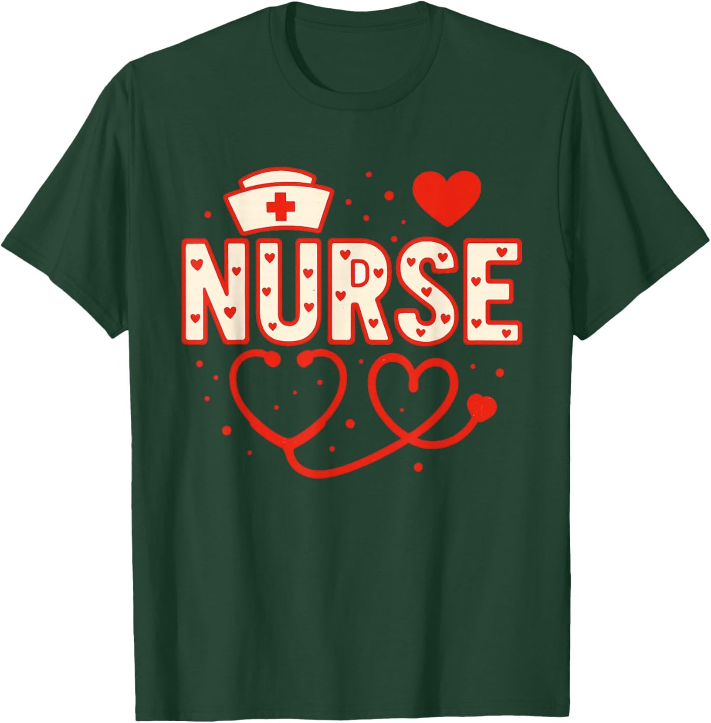 Nurse Valentines Day Valentine Scrub Top Women Scrubs Nicu T-Shirt - T-Shirt | Forest
