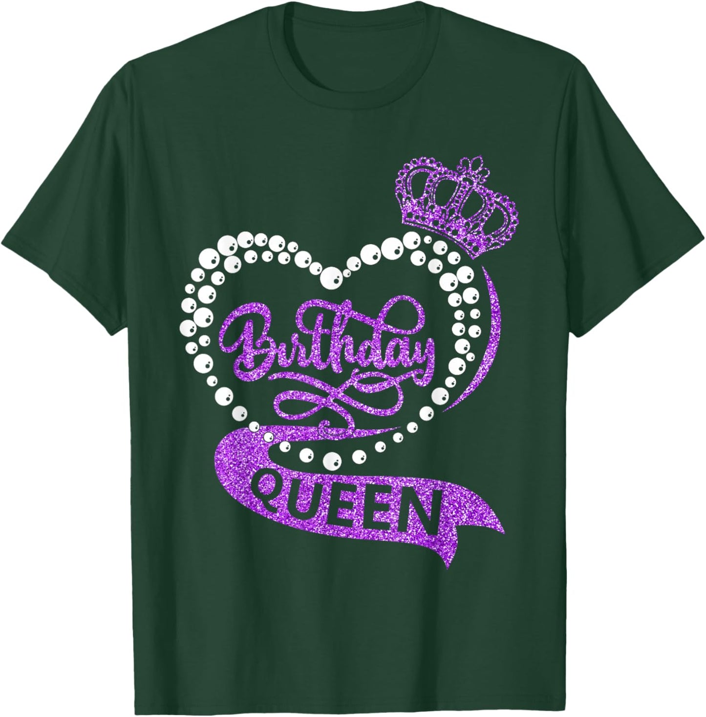 Birthday Queen It's My Bday Party Crew Girls Women Matching T-Shirt - T-Shirt | Forest