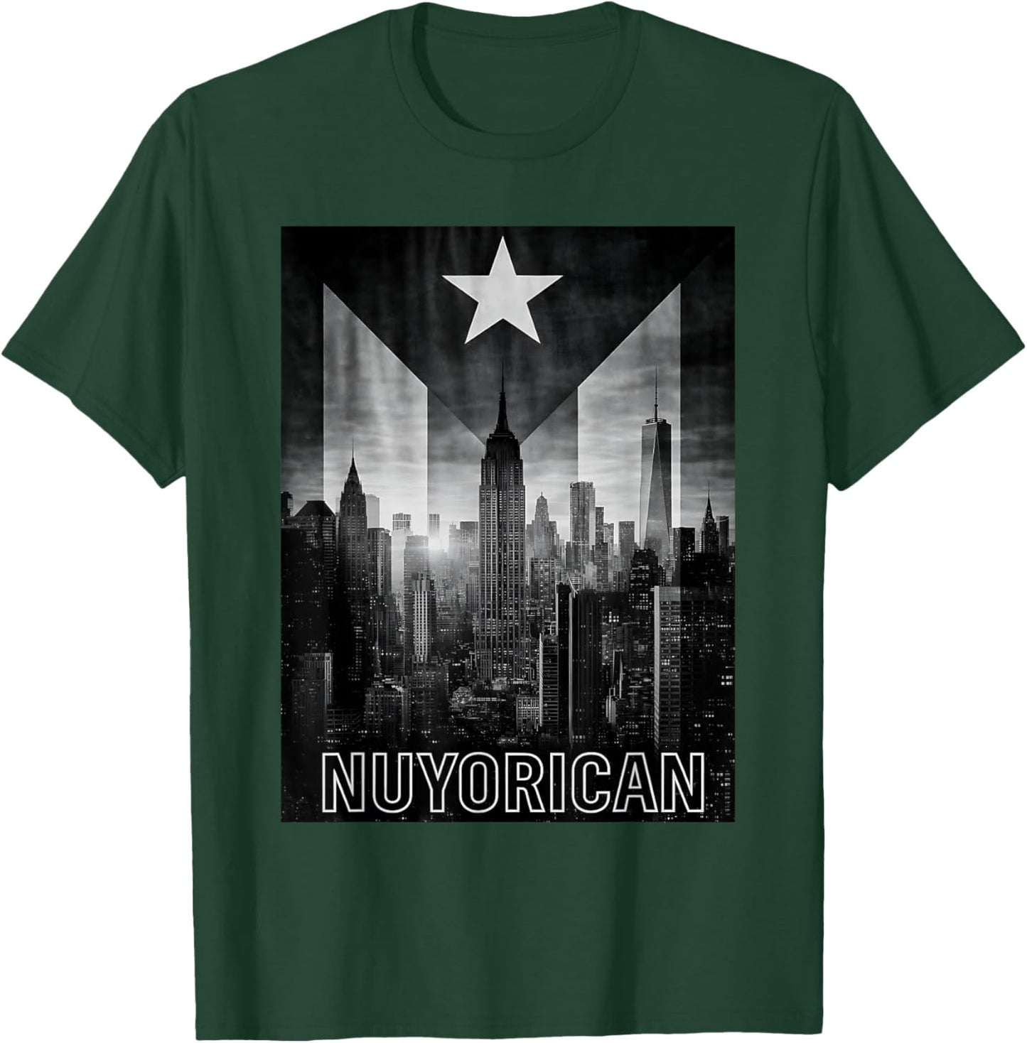 Puerto Rican NY Men Women Taino Flag Puerto Rico Nuyorican T-Shirt - T-Shirt | Forest