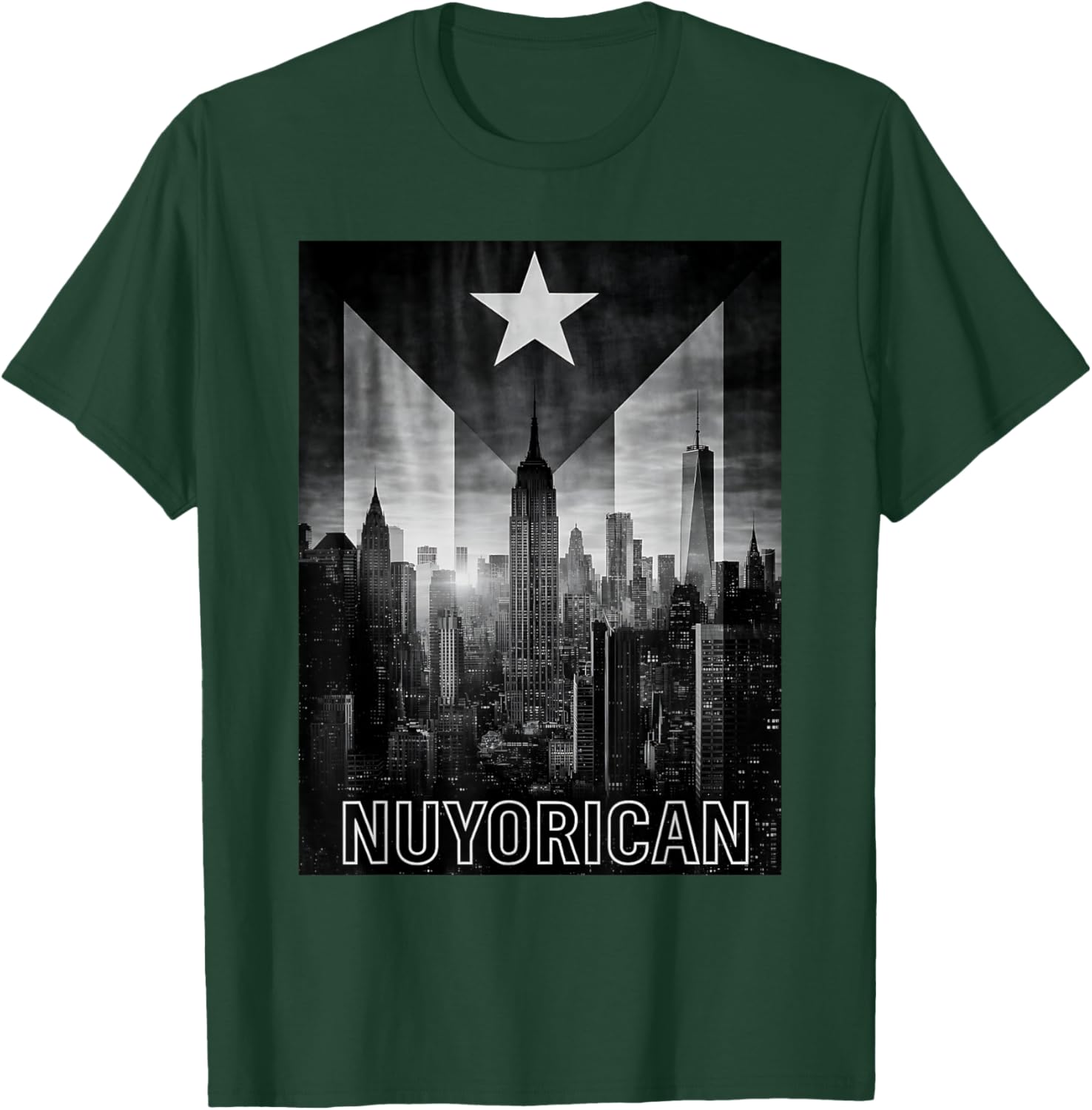 Puerto Rican NY Men Women Taino Flag Puerto Rico Nuyorican T-Shirt - T-Shirt | Forest
