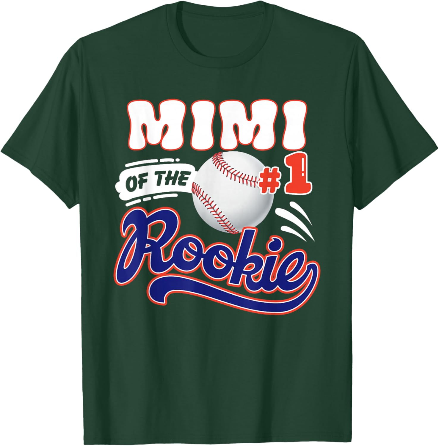Mimi Rookie of Year 1st Birthday Baseball Theme Matching T-Shirt - T-Shirt | Forest