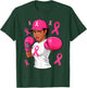 Women Black African American Fight Breast Cancer Pink Ribbon T-Shirt - T-Shirt | Forest