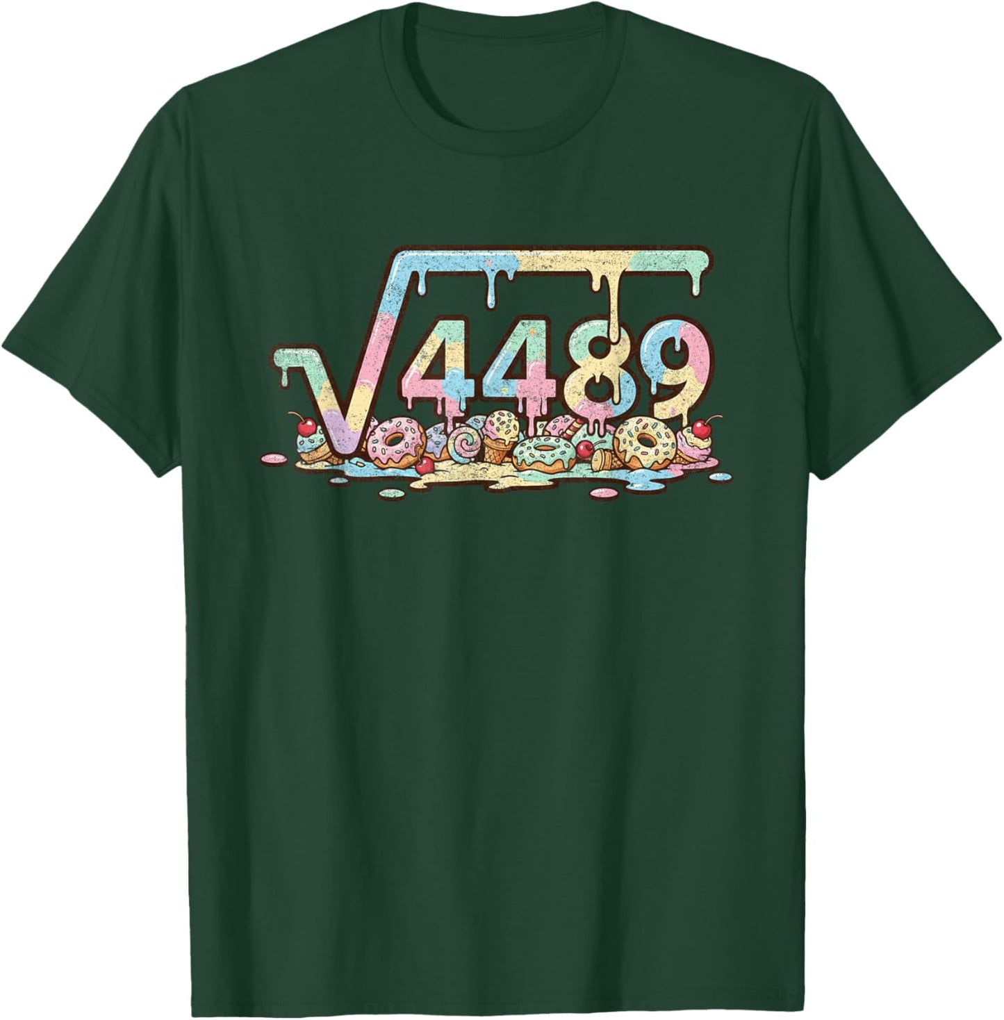 67 Six Seven 6-7 Meme Square Root 4489 Slang Math Teacher T-Shirt - T-Shirt | Forest