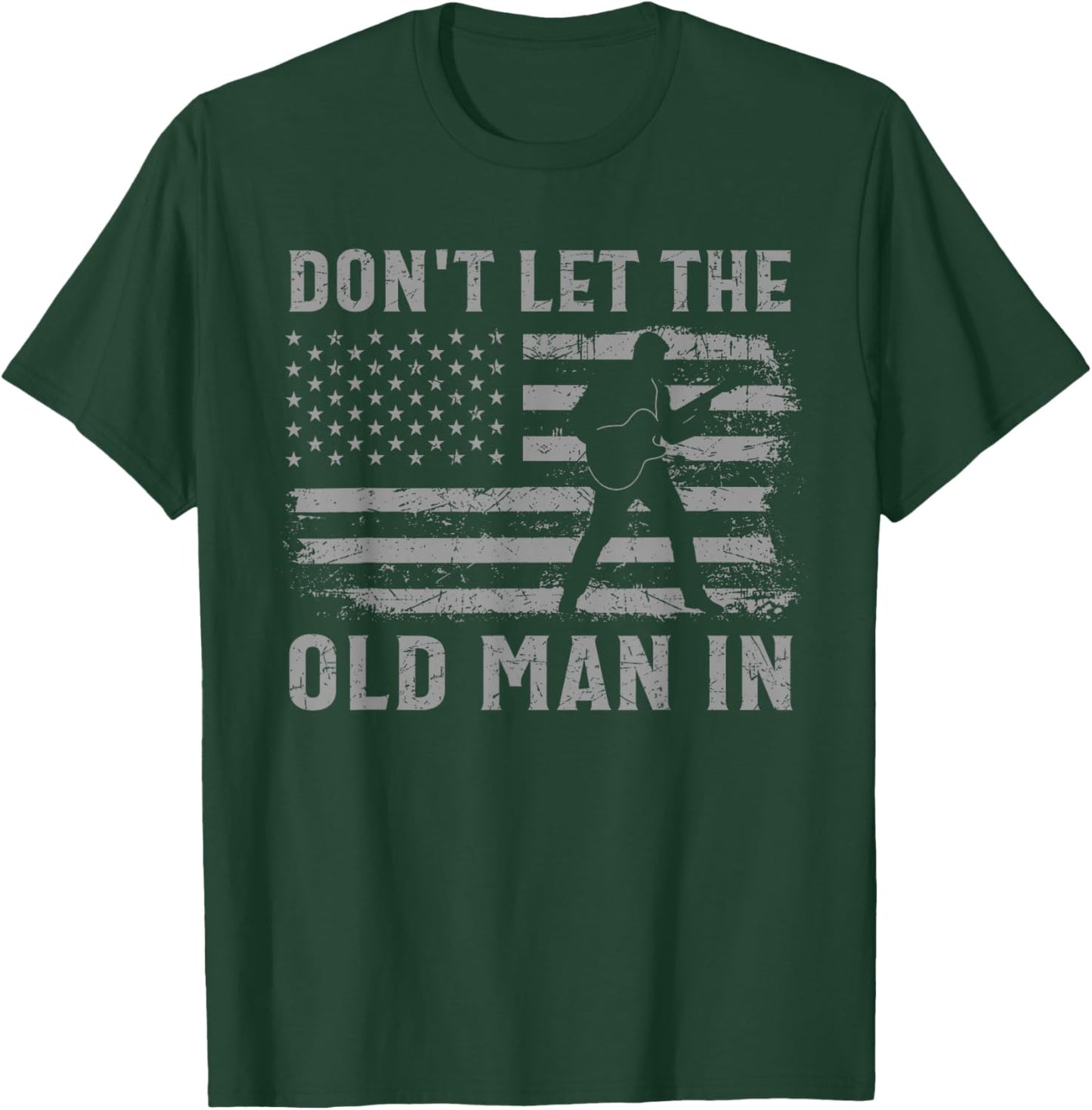 Retro Don't Let The Old Man in Cowboy US Flag Women T-Shirt - T-Shirt | Forest