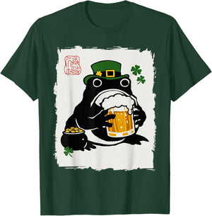 Grumpy Frog Japanese Men Women St. Patrick's Day Beer T-Shirt - T-Shirt | Forest