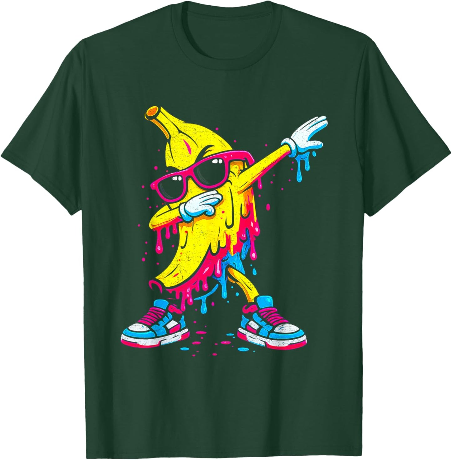 Funny Dabbing Banana Dancing Banana Kids Youth Boys Girls T-Shirt - T-Shirt | Forest