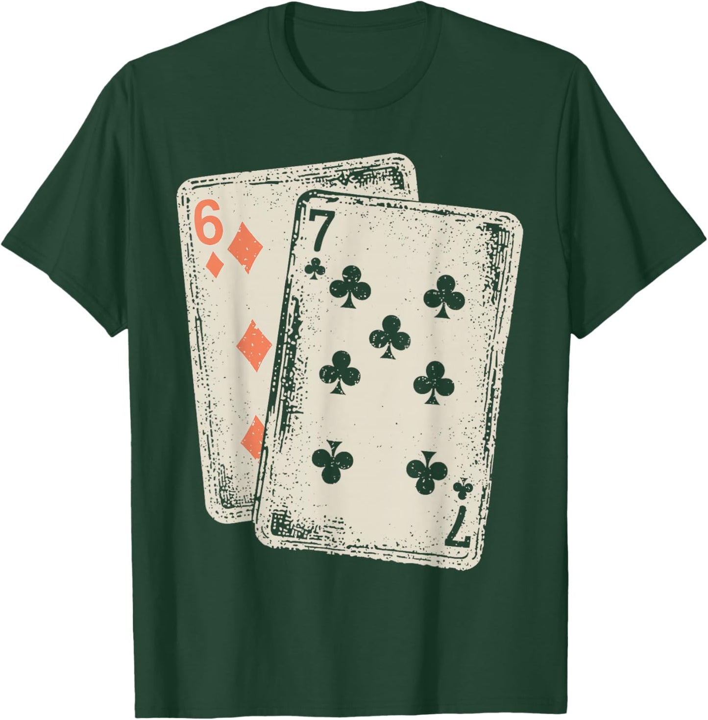 Vintage 67 Meme Six Seven 6–7 Funny 67 Playing Cards T-Shirt - T-Shirt | Forest