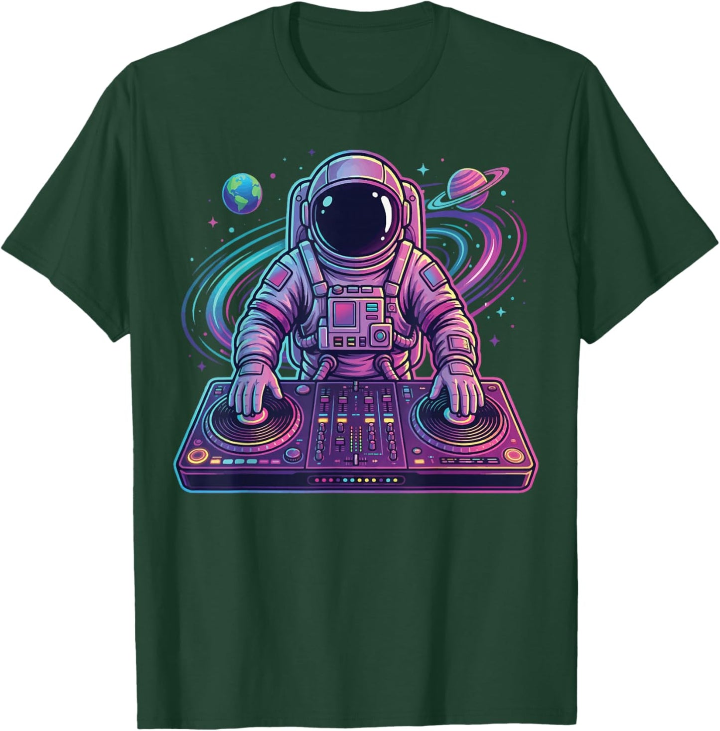 Astronaut DJ in Space T-Shirt - T-Shirt | Forest