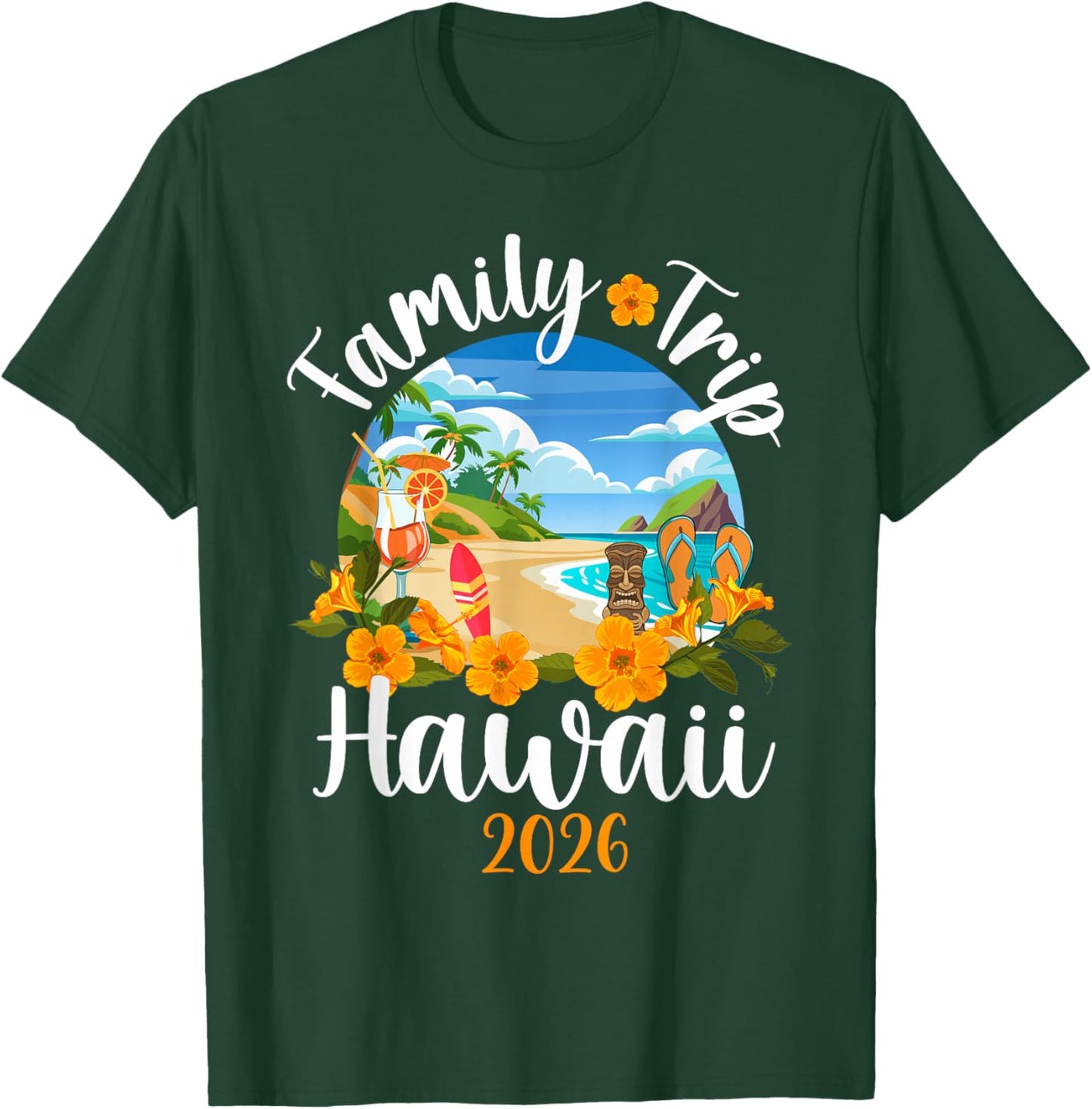 Hawaii Family Trip 2026 Family Vacation Family Trip Hawaii T-Shirt - T-Shirt | Forest