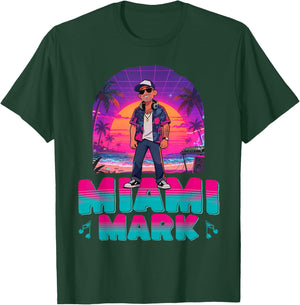 Retro DJ Miami Mark Disc Jockey 80s Flare Novelty T-Shirt - T-Shirt | Forest