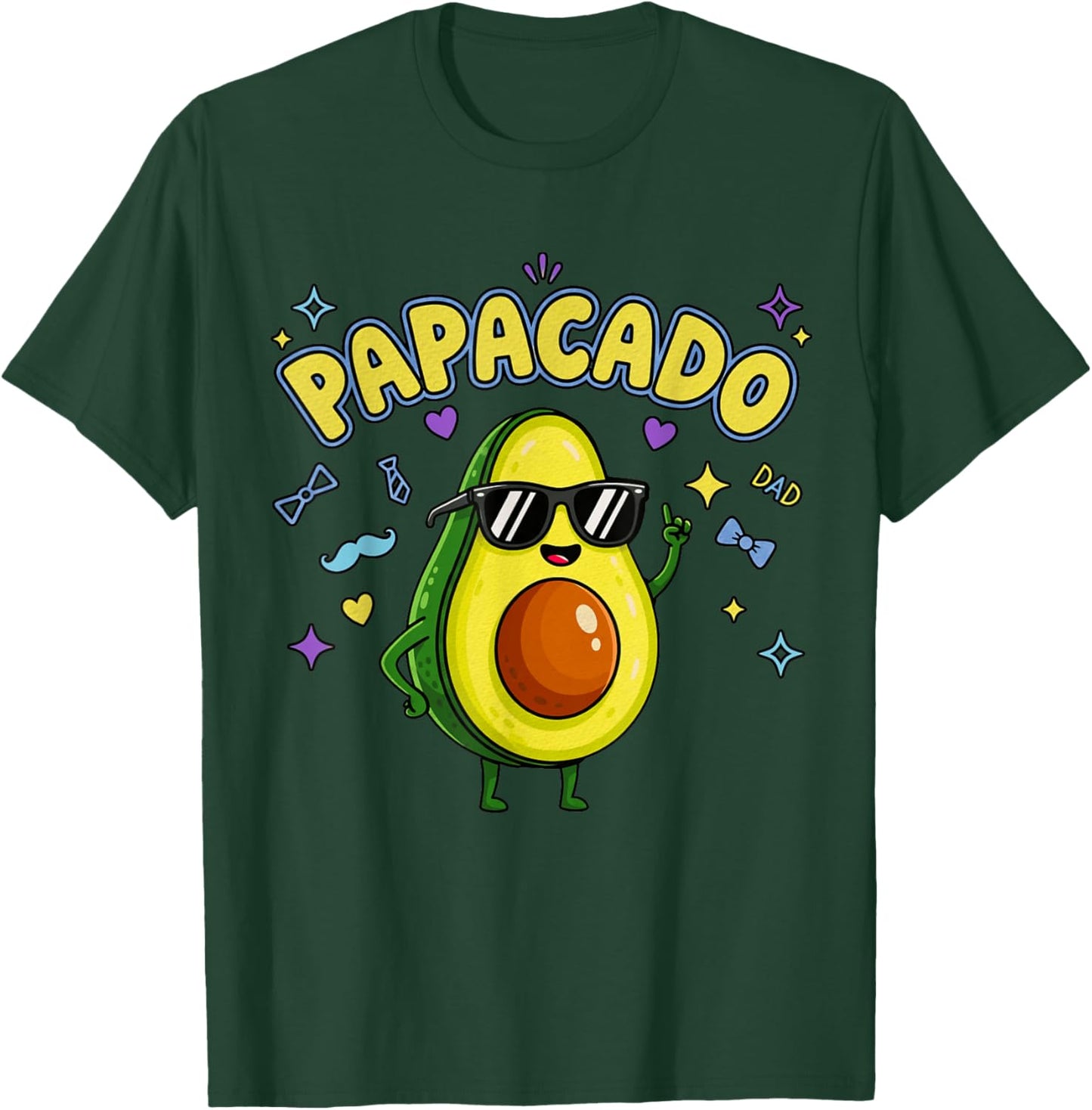 Pregnancy Announcement Men Dad Funny Avocado Papacado T-Shirt - T-Shirt | Forest