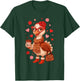 Valentine Goose Leopard Heart Retro T-Shirt - T-Shirt | Forest