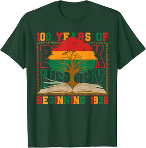 100 Years of Black History Teacher Centennial T-Shirt - T-Shirt | Forest
