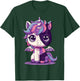 Kawaii Pastel Goth Creepy Cute Zombie Patchwork Unicorn Girl T-Shirt - T-Shirt | Forest