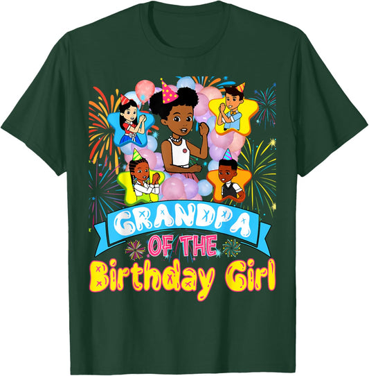 Grandpa of Birthday Girl Gracie Birthday Doll Girl Party T-Shirt - T-Shirt | Forest
