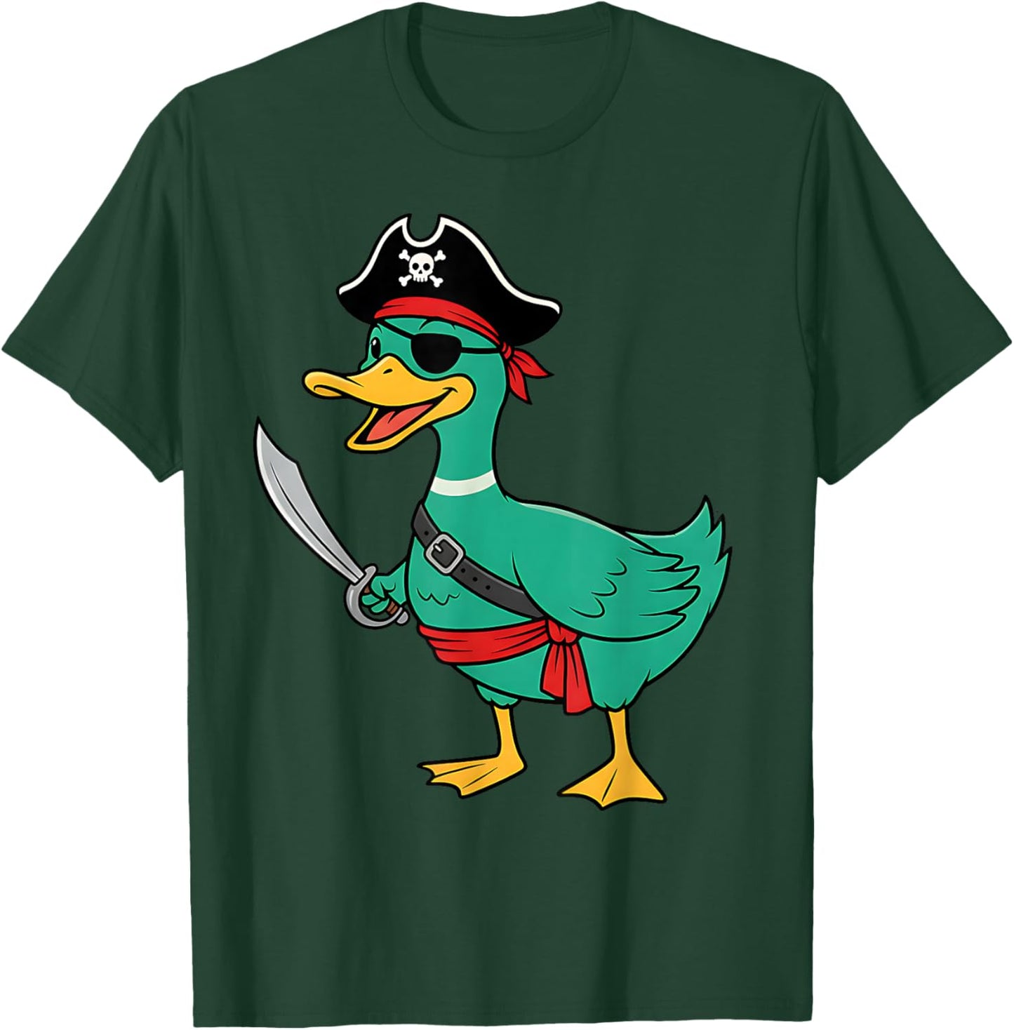 Pirate Duck Toddler Boy Funny Kids Halloween Costume T-Shirt - T-Shirt | Forest
