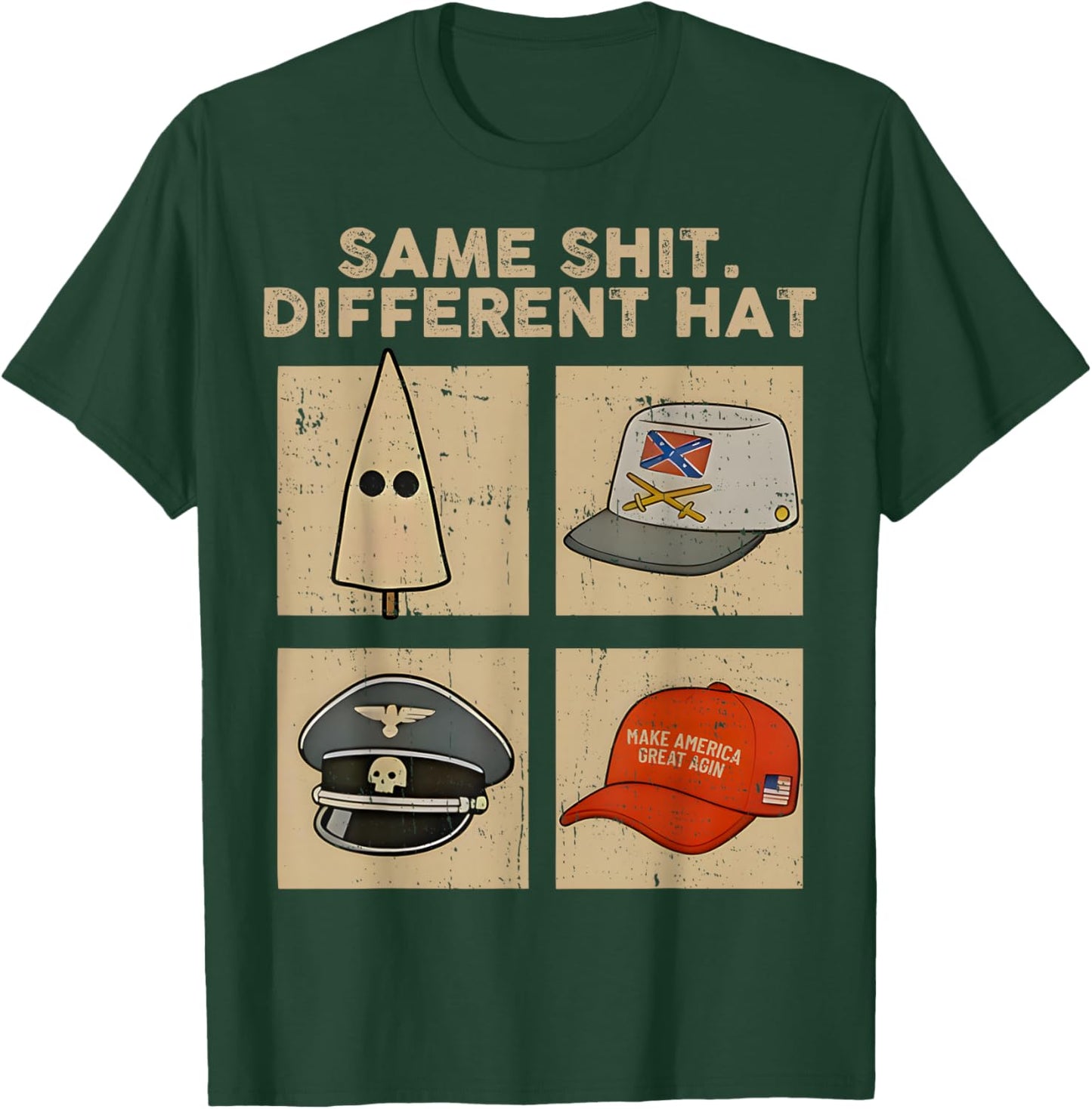 Same Shit Different Hat Retro Vintage Funny Women T-Shirt - T-Shirt | Forest