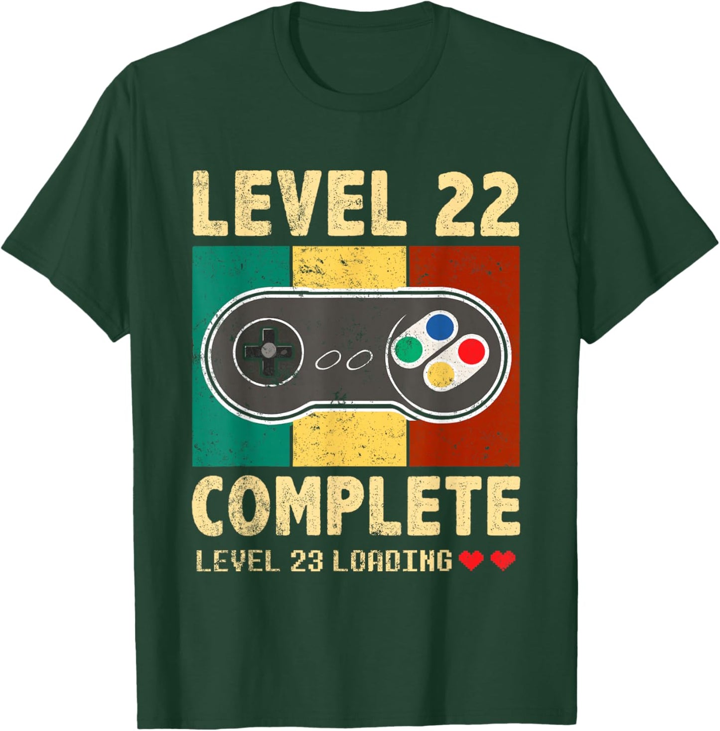 22nd Wedding Anniversary 22 Years Retro Level 22 Complete T-Shirt - T-Shirt | Forest